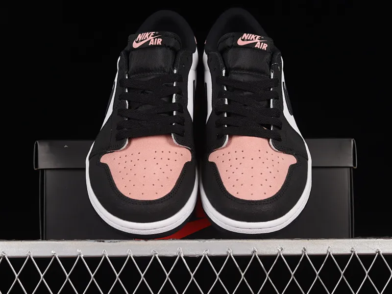 All categories Air Jordan Jordan series basketball shoes Air Jordan 1 Low pure original version Air Jordan 1 Low OG "Bleached Coral" AJ1 Joe 1 black pink toe full head layer low-top basketball shoes CZ0790-061